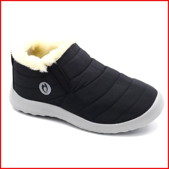 Women's Waterproof Winter Ankle Boots Plush Lined Slip On Lightweight